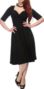 Trixie Doll Swing Dress in Black