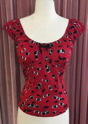 Red & Black Cherry Pie Alison Top