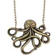 Antique Gold Octopus Necklace