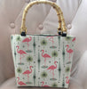Atomic Flamingo Bamboo Handbag