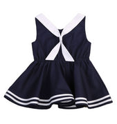 Sailor Girl Kids Dress in Navy