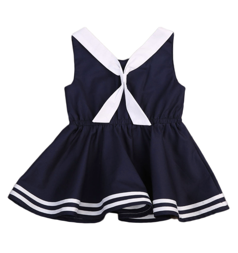 navy blue 2t dress Sailor Girl Kids Dress in Navy