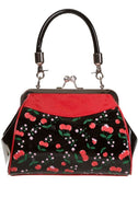 Patent Cherry Handbag (Crossbody Strap Included)