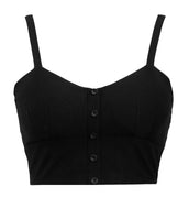 Sweetheart Retro Crop Top in Black