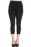 Sparkly Black Glitter Capris