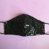 Black Shiny Dot Face Mask