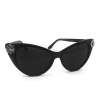 Black Spiderweb Cat Eye Sunglasses