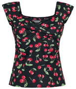 Black & Red Cherry Pie Top
