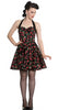 Red & Black Cherry Pop Halter Dress