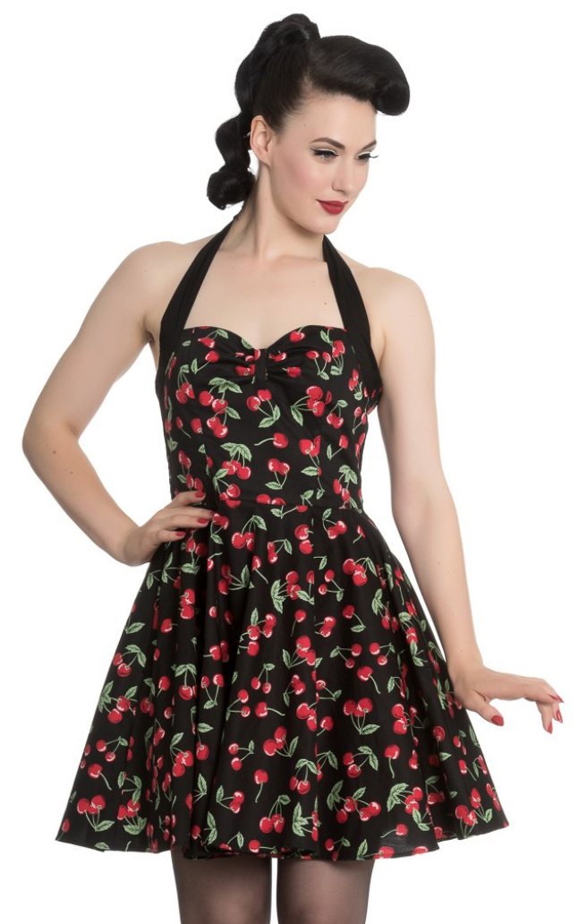 Red & Black Cherry Pop Halter Dress | Double Trouble Apparel Red & Black Cherry Pop Halter Dress | Double Trouble Apparel