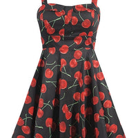 cherry bomb pinup print ixia dress retro rockabilly style