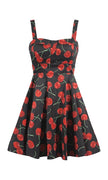 cherry bomb pinup print ixia dress retro rockabilly style