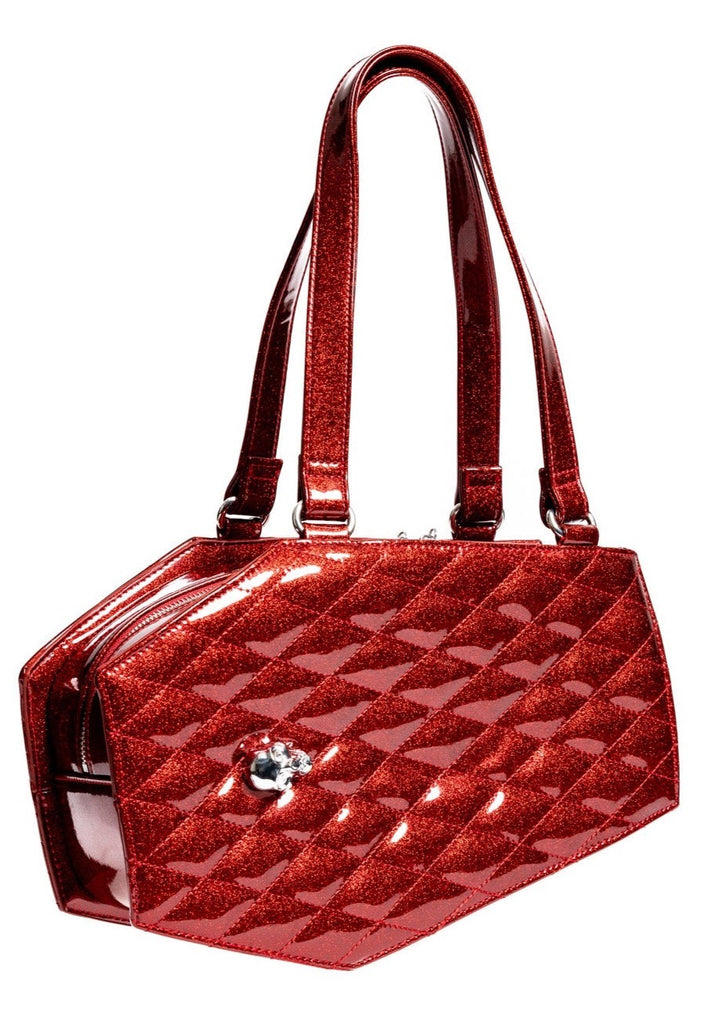 Black with Red Rum Sparkle de Lux Tote