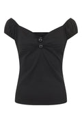 Black Dolores Peasant Top by Collectif