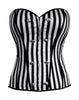 corset details button, lace up back, hook closures, down front, comfortable fabric, black, white corset top, lace up back sailor button stretchy striped,