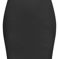 super stretchy bow back pencil skirt, bengaline stretch fabrication, smooth, flattering, bengaline, black, full skirt, made in USA, pinup, retro, sailor, zipper