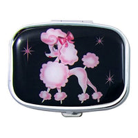 Retro French Poodle Lacquered Metal Pill Case by Miss Fluff