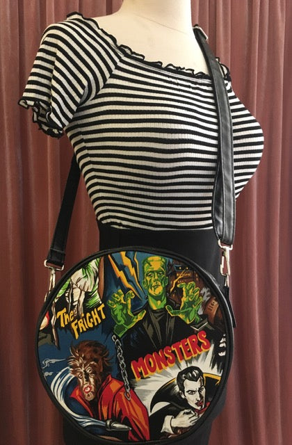 Frankenstein Monsters Circle Crossbody Bag