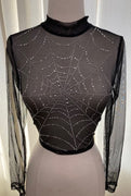 Glamour Ghoul Spiderweb Mesh Top