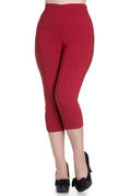 red with black polka dots capris high waisted hell bunny