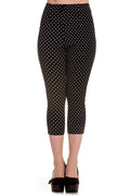 Black & White Polka Dot High Waist Retro Capri