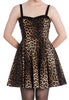 Black & Brown Cheetah Leopard Print Panthera Swing Dress