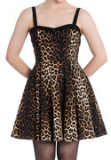 Black & Brown Cheetah Leopard Print Panthera Swing Dress