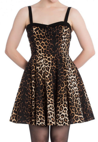 Black & Brown Cheetah Leopard Print Panthera Swing Dress | Double Trouble Apparel Black & Brown Cheetah Leopard Print Panthera Swing Dress | Double Trouble Apparel
