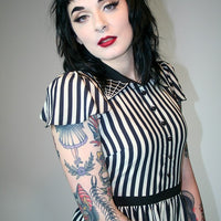 Lydia Striped Dress in Cream & Black