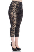 Leopard Print High Waist Retro Panthera Capri