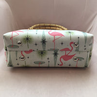 Atomic Flamingo Bamboo Handbag