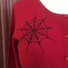 Ghoul Gal Spiderweb Cardigan in Red