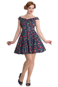 Red Cherries April Dress by Hell Bunny