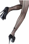 Back Seam with Bow-Tie Fishnet Tights