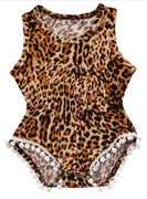 Rockabilly Baby Leopard Romper