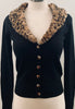 Leopard Fur Cardigan Sweater
