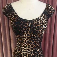 Leopard Print Peasant Style Pinup Top