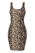 Leopard Print Fitted Pencil Dress