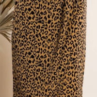 Leopard Print Sarong Style Skirt