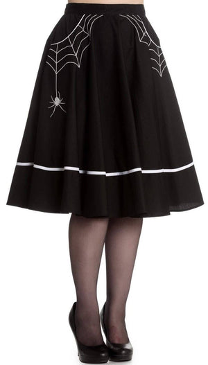Spiderweb Swing Skirt in Black & White