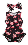 Pink Flamingo Baby Romper