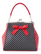 Patent Polka Dot Kisslock Handbag