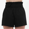 Black Belted High Waist Shorts with Pockets