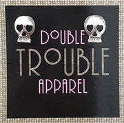 Skull Stud Earring in Silver
