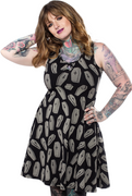 Six Feet Under Coffin Dress in Black & Grey