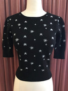 Black Starburst Night Sky Knit Sweater
