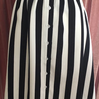 striped black and white swing skirt pinup girl retro barbie goth beetlejuice horror style clothing