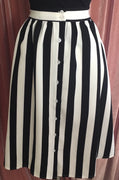 striped black and white swing skirt pinup girl retro barbie goth beetlejuice horror style clothing