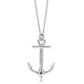 Sterling Silver Plated Anchor Necklace
