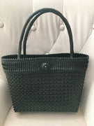 Basket Style Tote Bag in Black